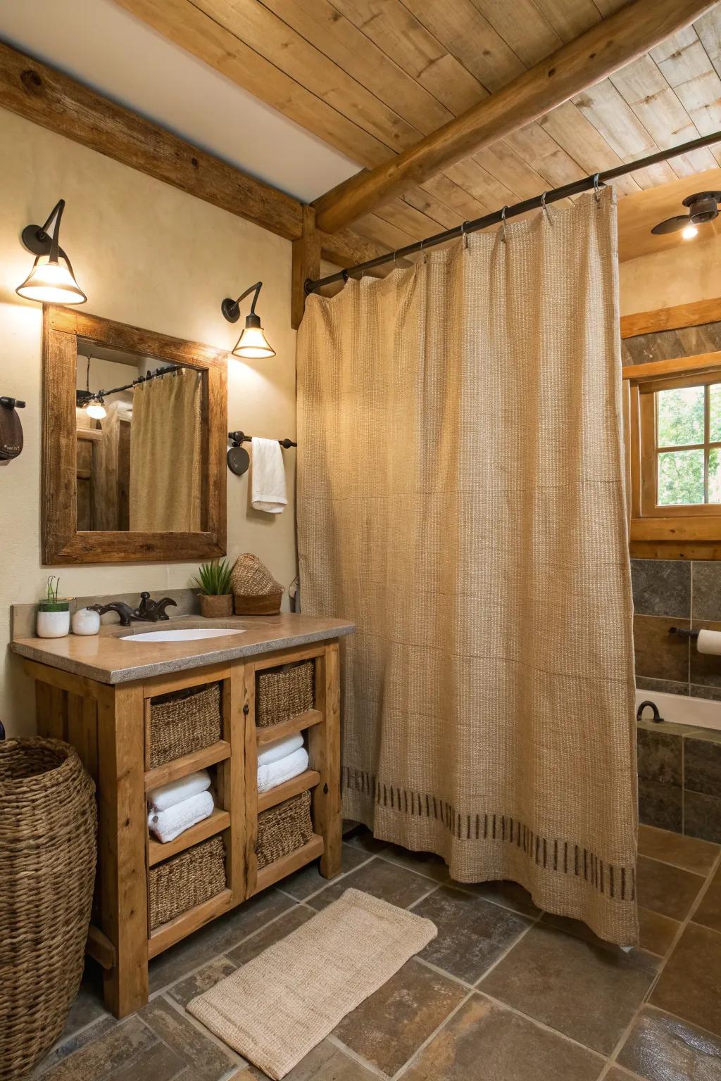 Rustic themes develop a cozy, welcoming atmosphere.