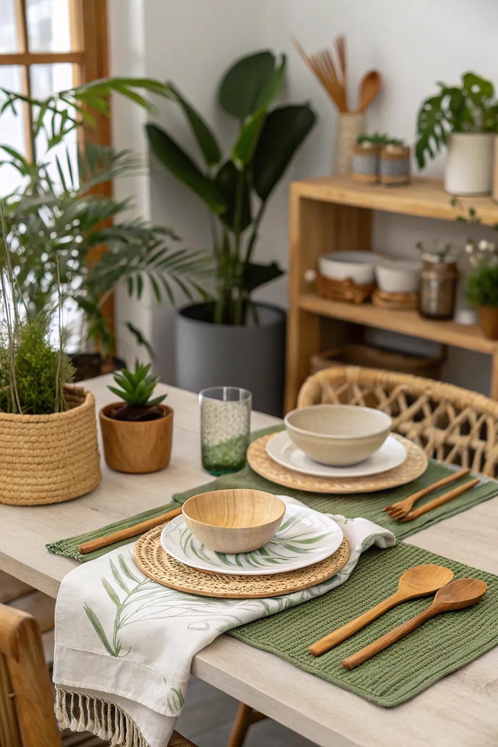 Environmentally conscious decoration brings sustainability to the table.