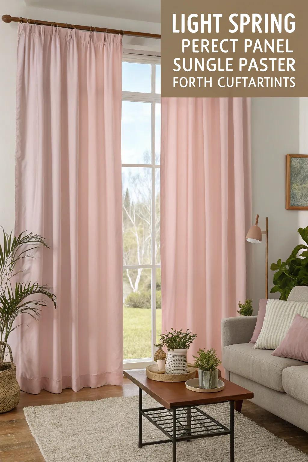 Pastel draperies rejuvenate the parlor embellishment for the vernal season.