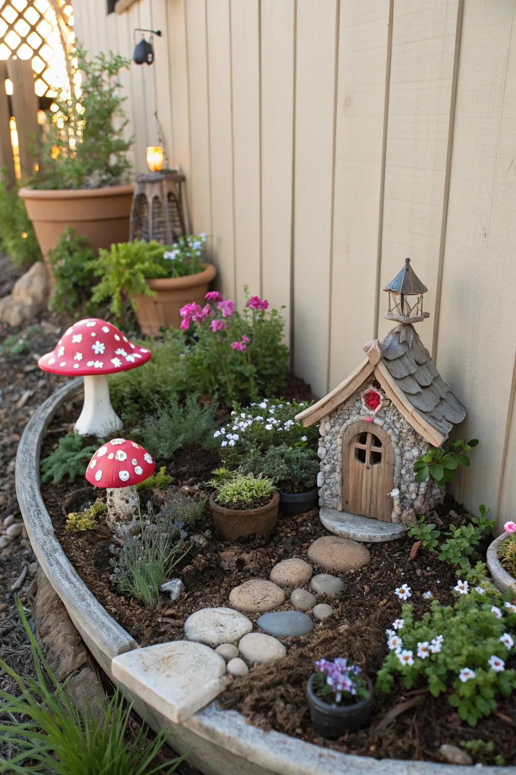 Pixie gardens introduce a whimsical element to your backyard.
