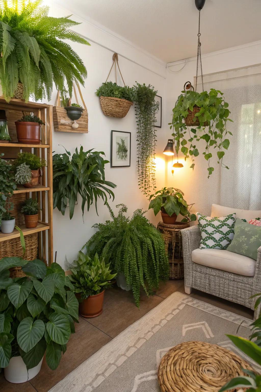Verdant elements designed to introduce vitality and serenity.