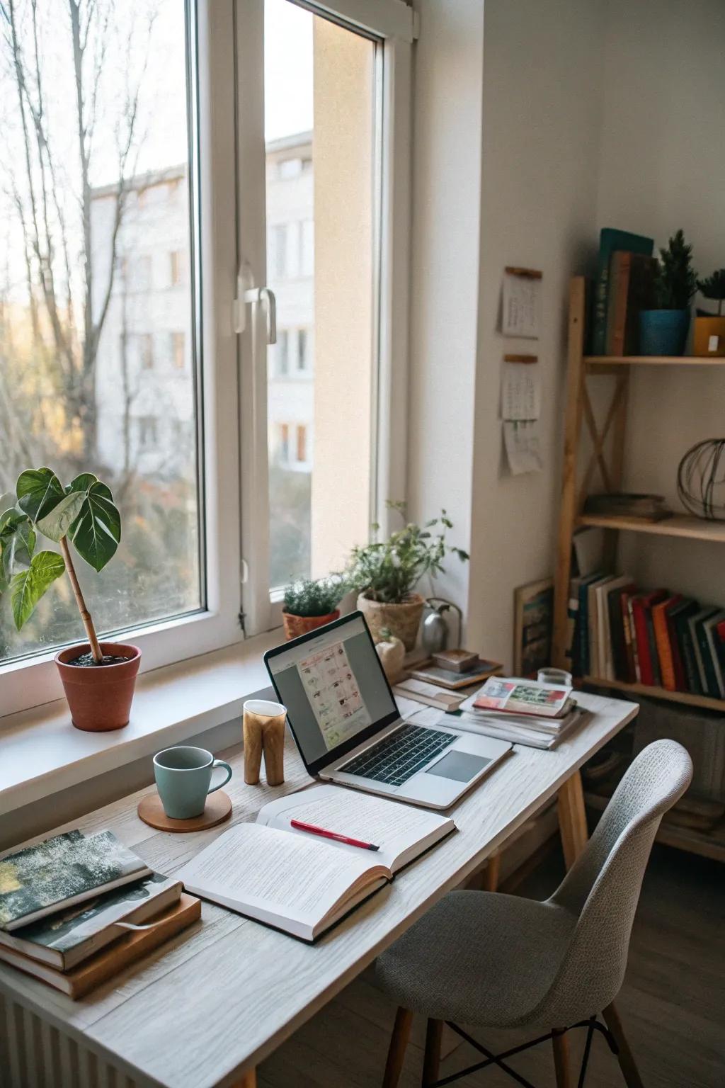 Natural light brightens your office and improves productivity.