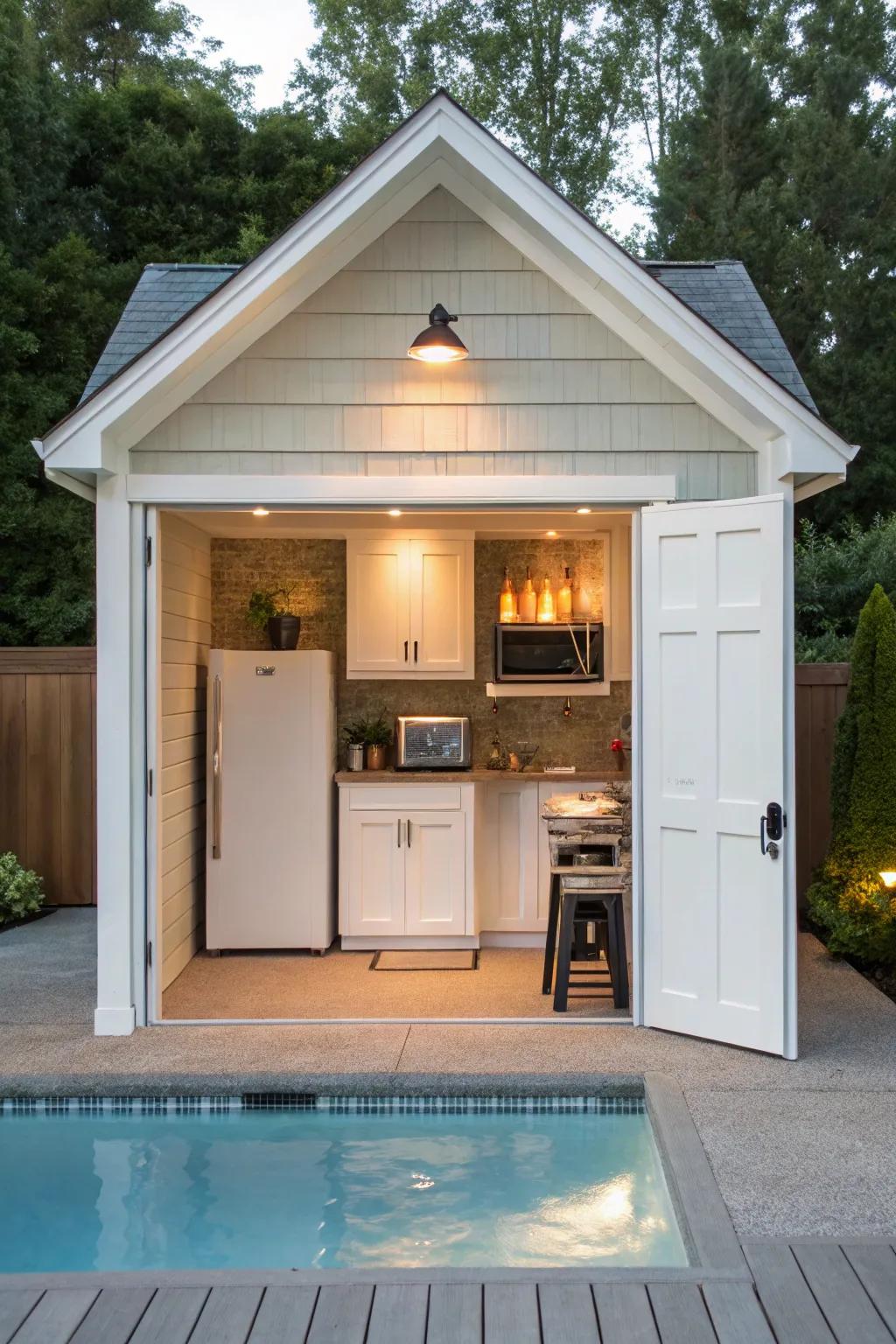 Expediency and charm through a streamlined kitchen setup.