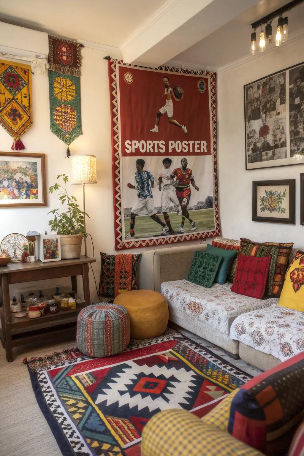 Celebrate diversity by exploring cultural sports fusion posters.