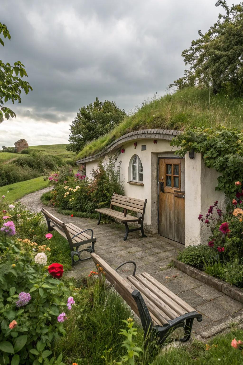 A seating area encourages relaxation and enjoyment of your garden.