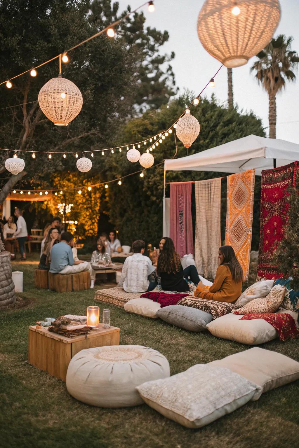 Unwind in fashion with a bohemian summer bash.