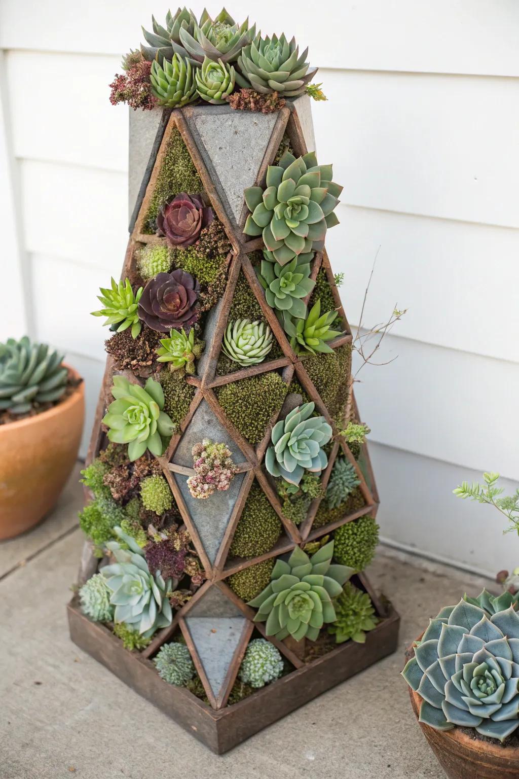 Transform planters into dynamic artworks through artistic floral arrangements.