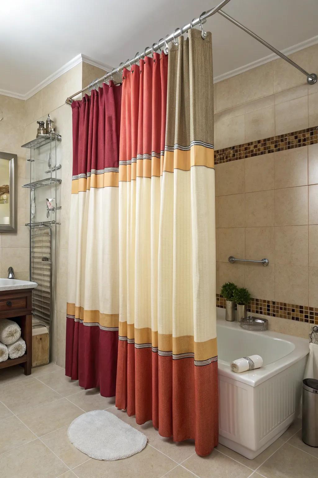 Layering with a double-rod system adds depth and sophistication.