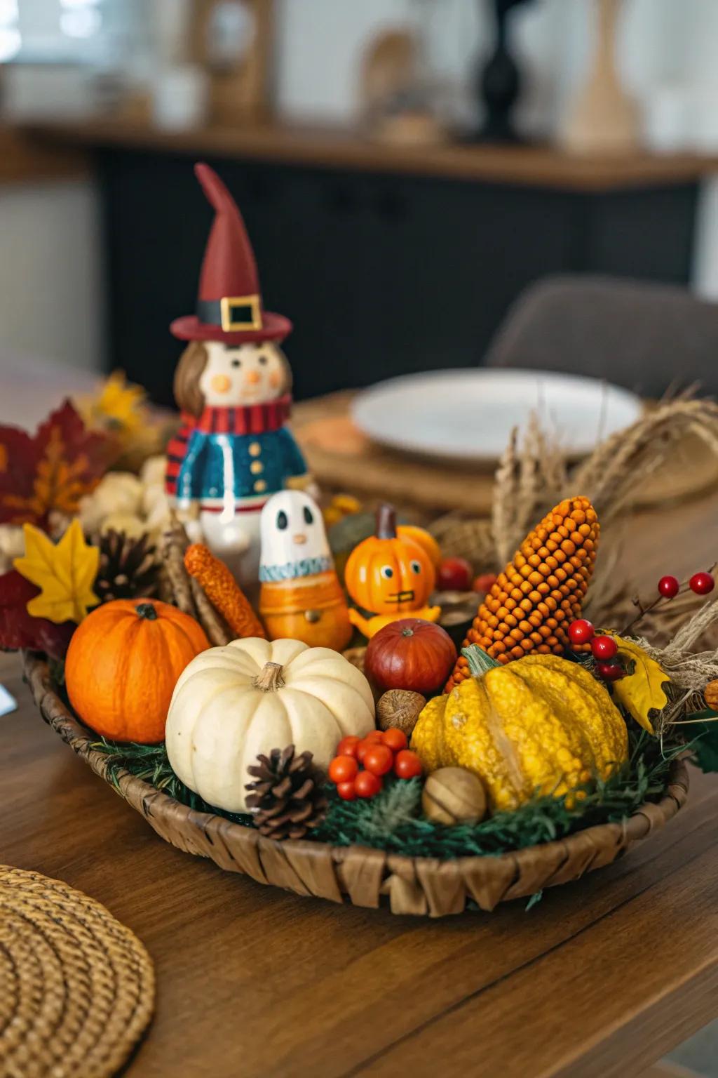 Playful articles contribute a surprising alteration to your centerpiece.