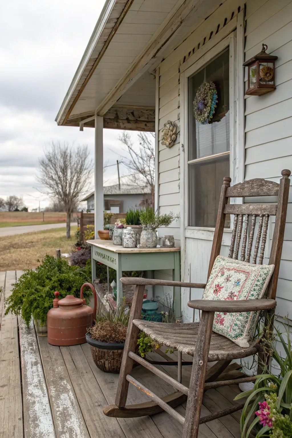 Eclectic charm with vintage discoveries.