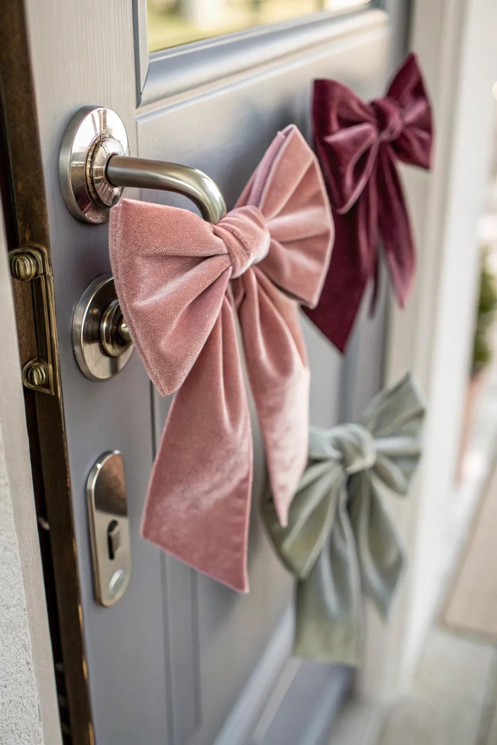 Velvety loops contribute an element of elegance to your Valentine's Day embellishments.