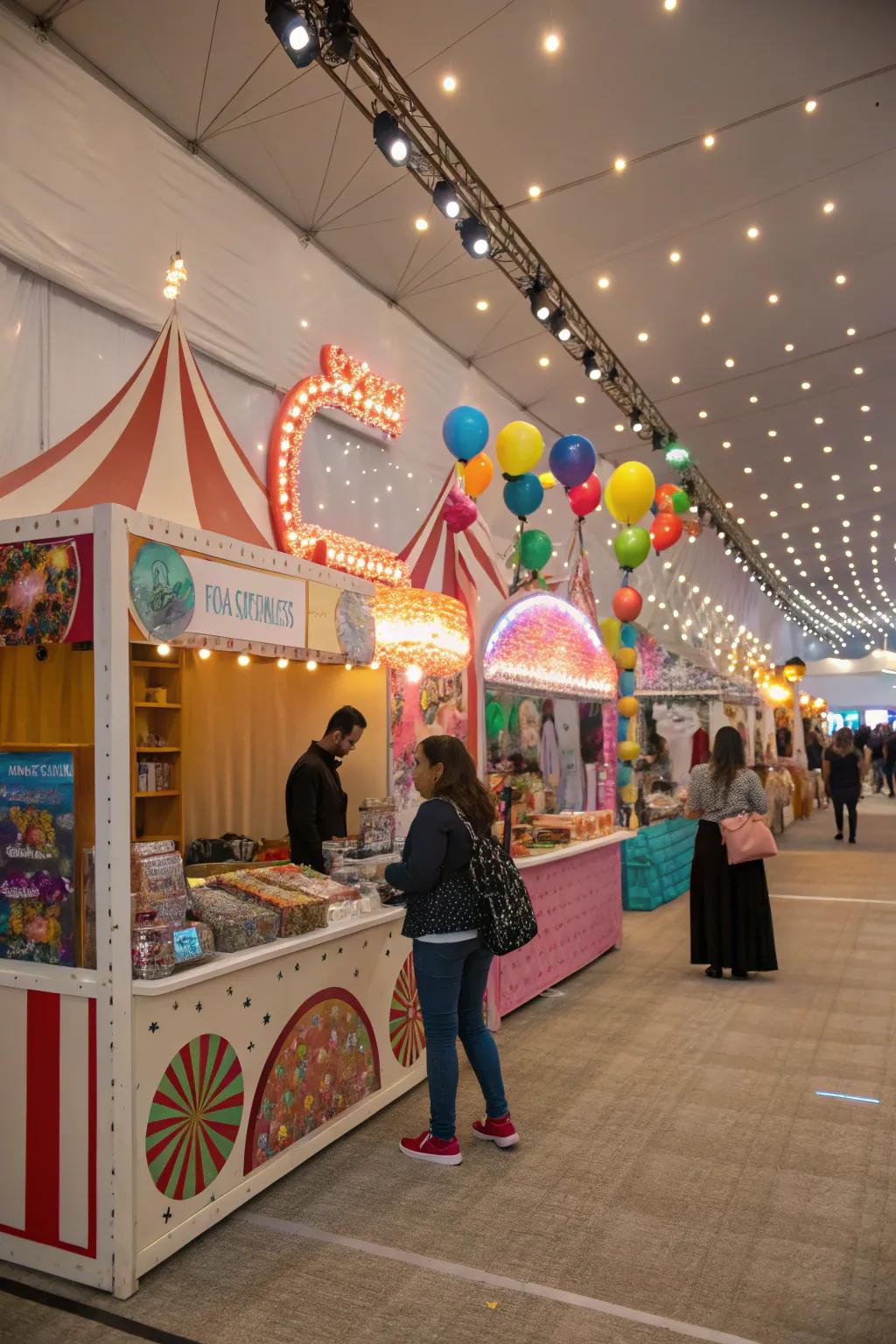Themed aesthetics establishing a captivating and immersive booth.
