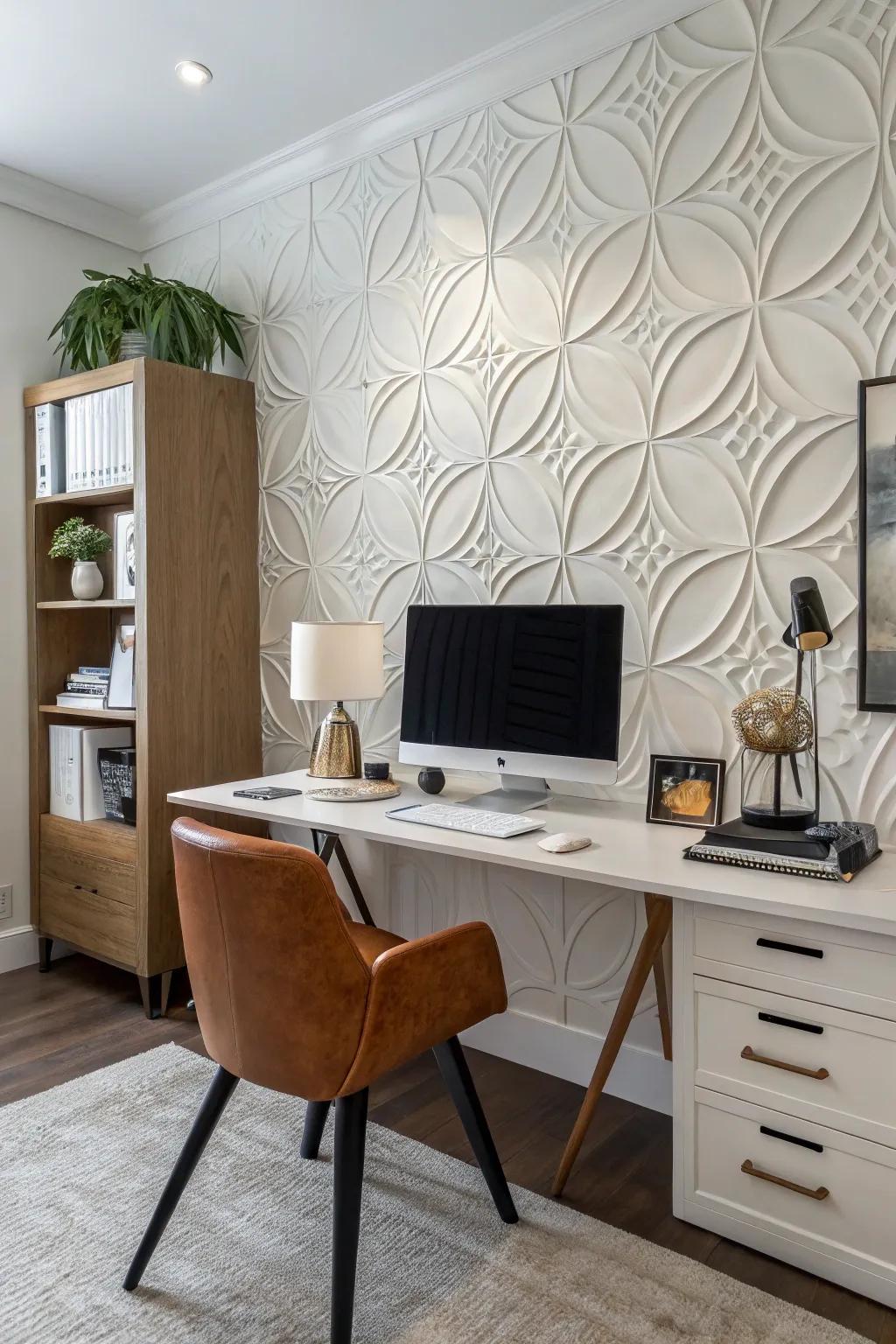 Structural divisions proffer a polished aesthetic.