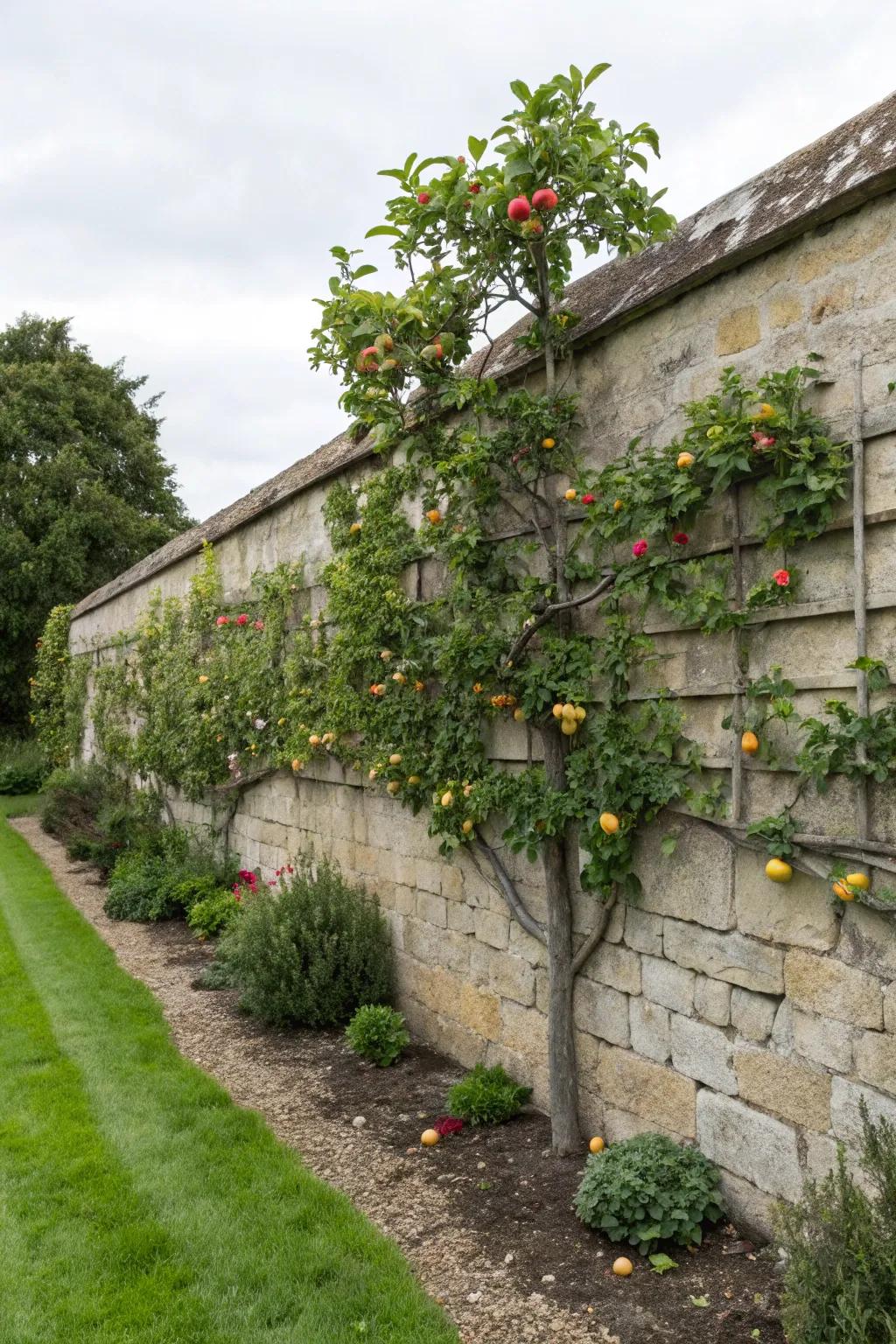 Master the art of espalier through trellises.