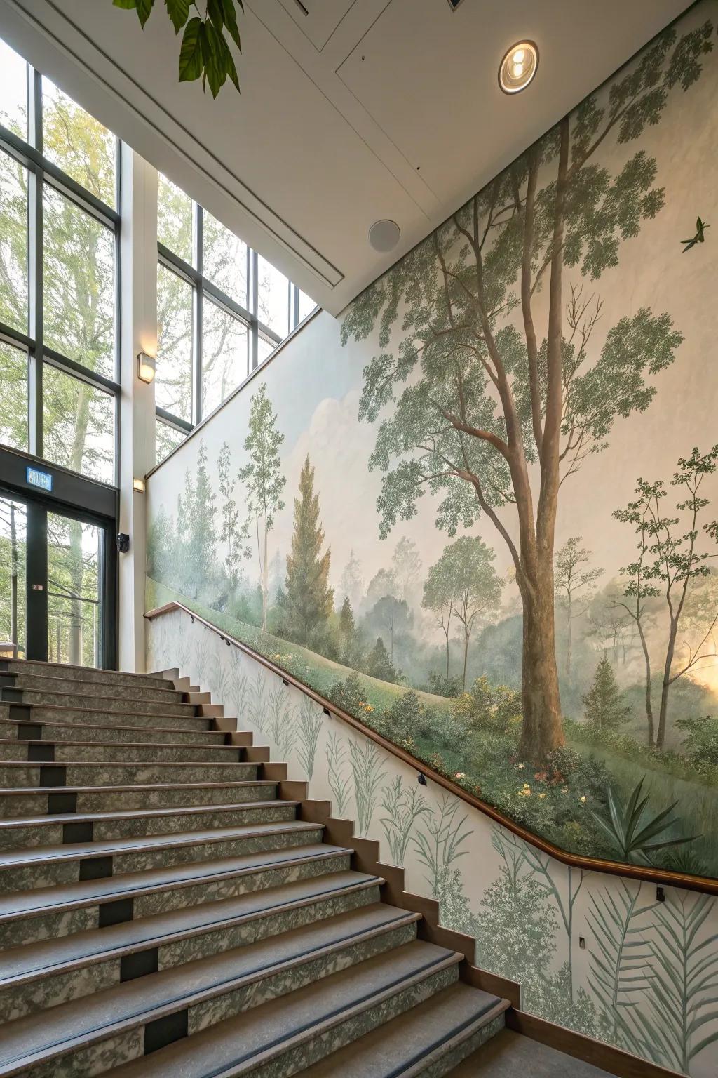 Create a relaxing result through wall art reflecting nature.