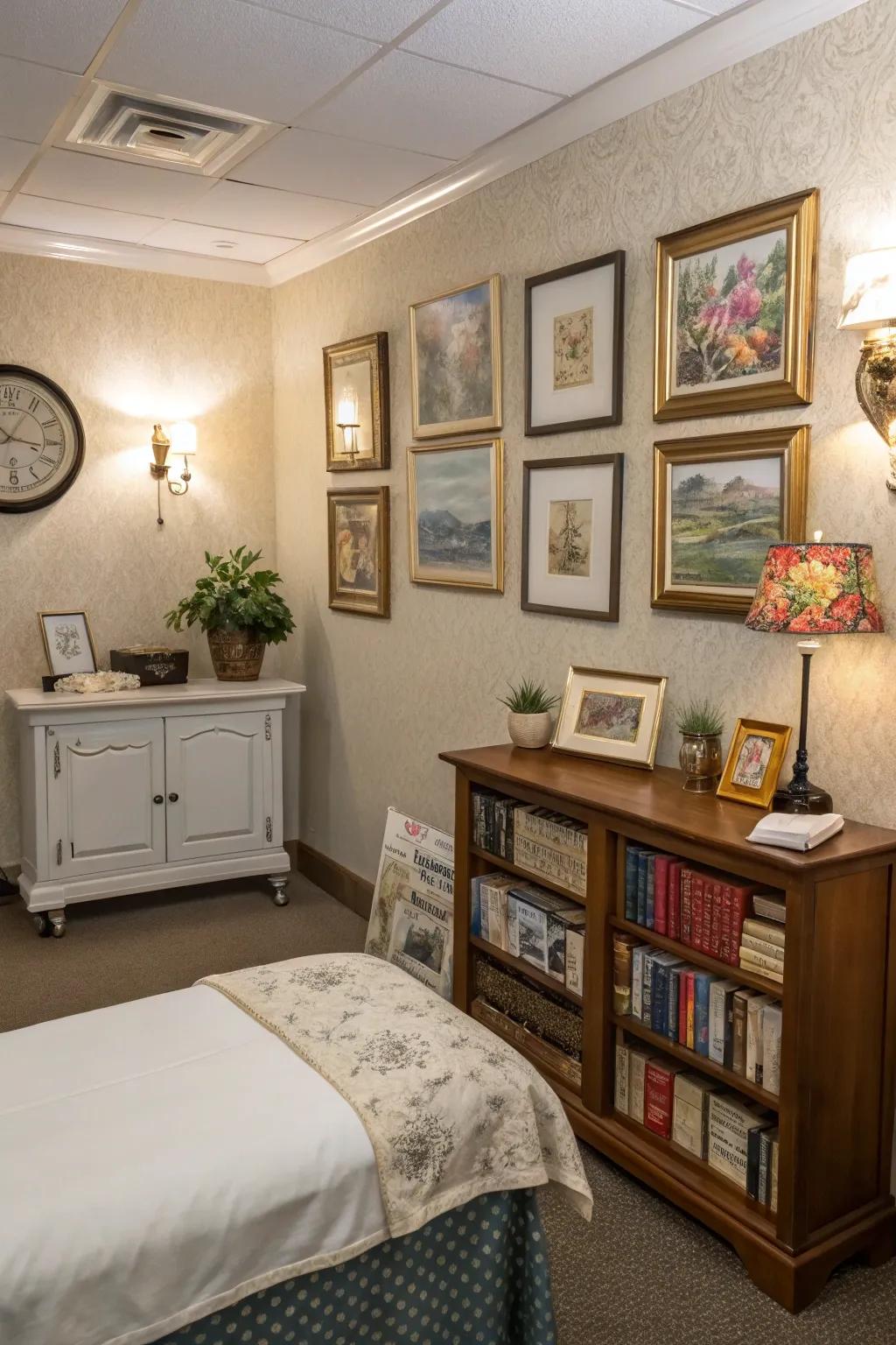 Intimate peace: Infuse your wellness room with unique charm.
