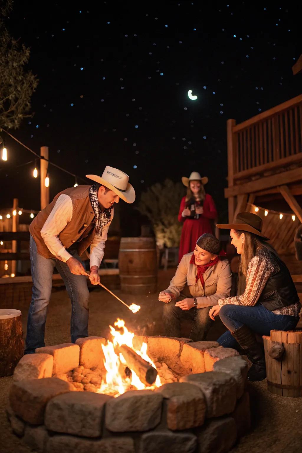 A blaze accompanied by sugar-coated marshmallows culminates the gathering flawlessly.