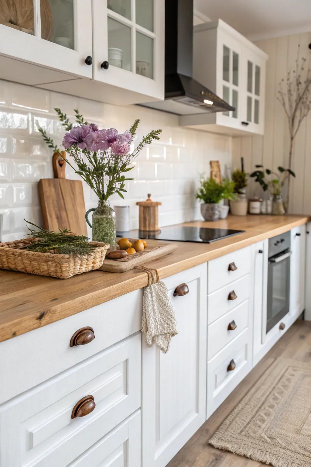 Rustic wood buttons including heat and appeal.