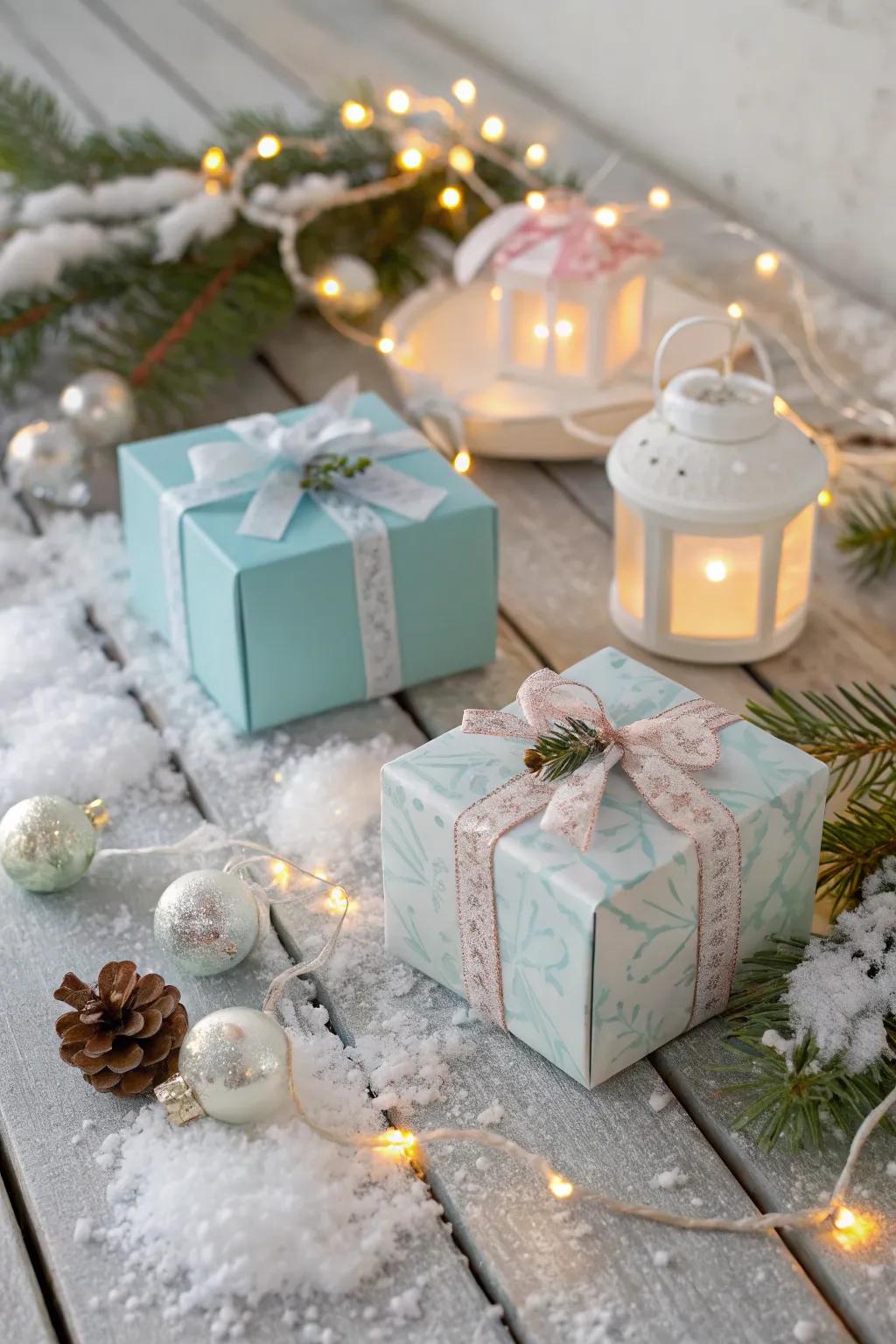 Thoughtful celebratory chain presents for guests.