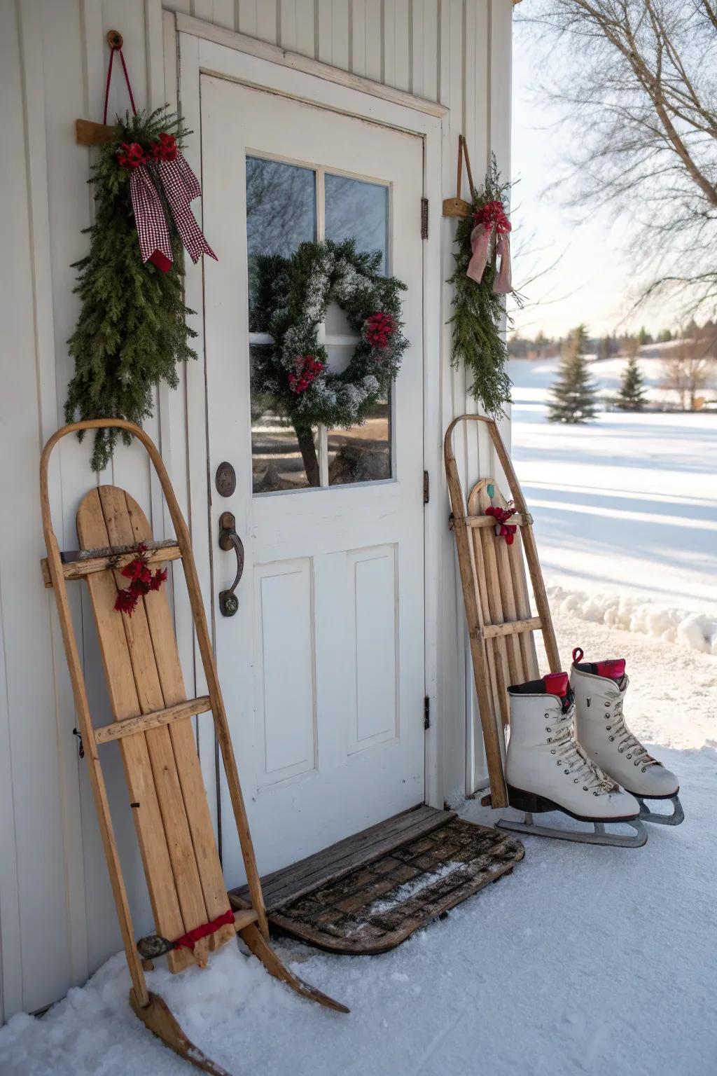Vintage components narrate a tale of winter's past.