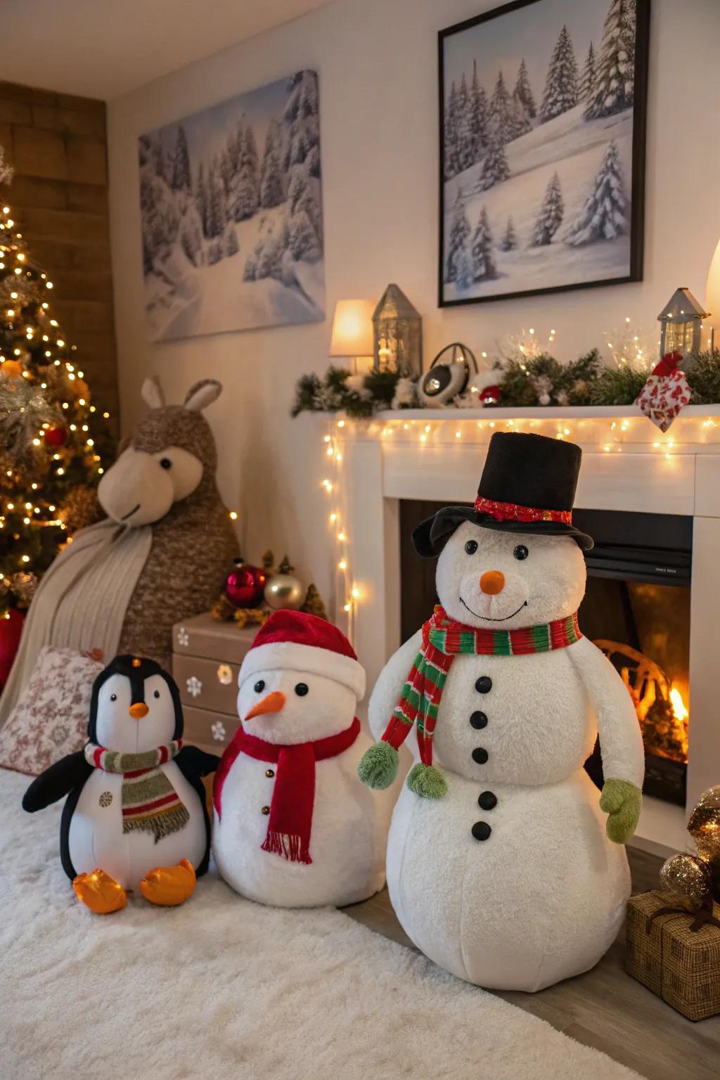 Plush figures append a whimsical element.