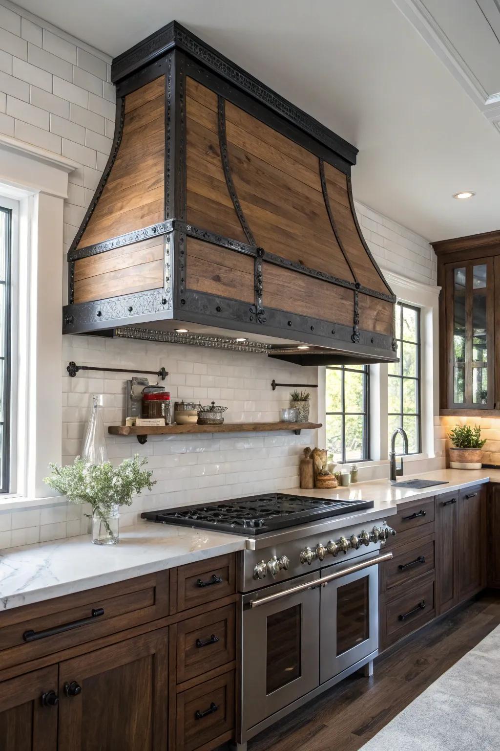 Contemporary edge through timber and metallic combinations for urban chic.