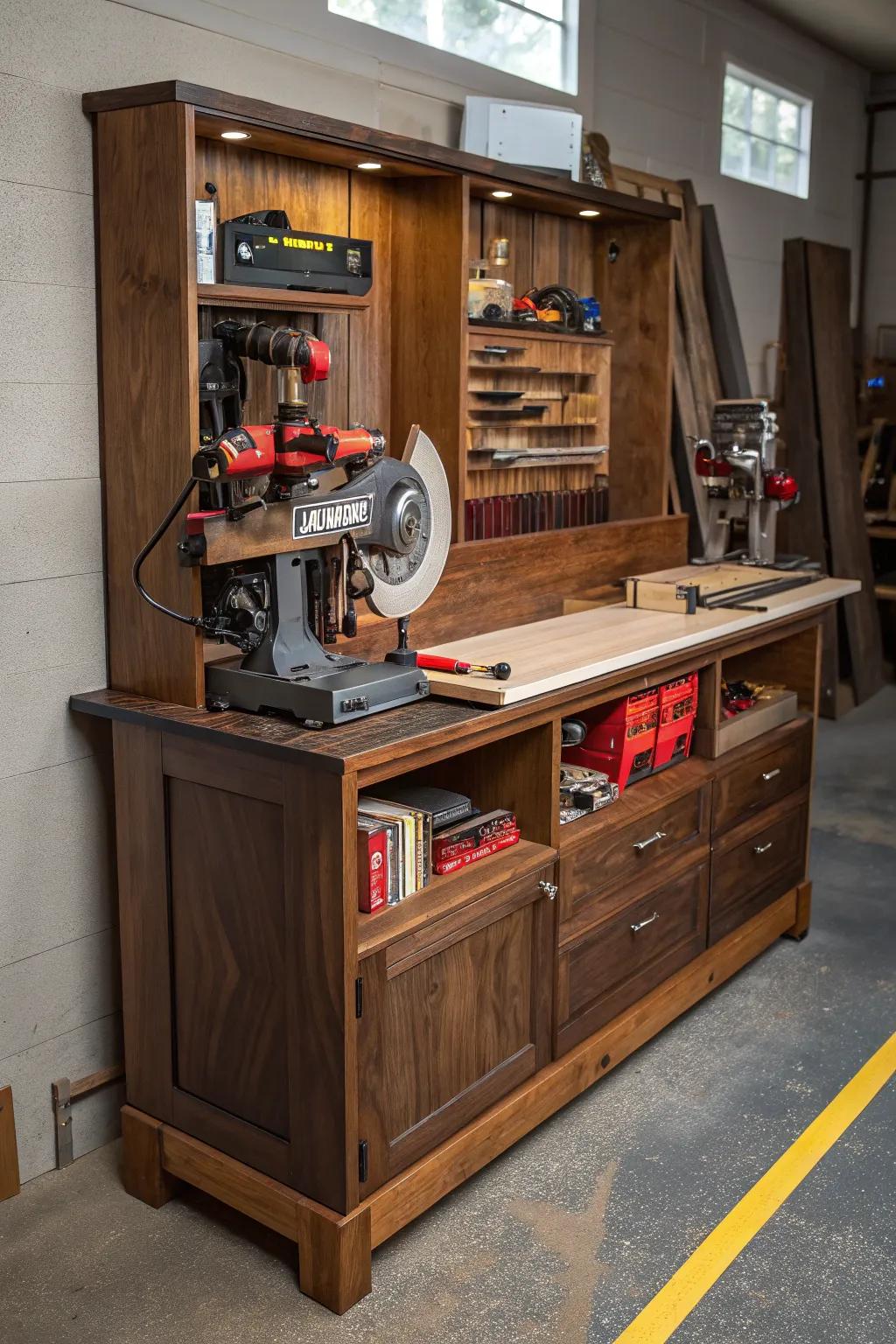 Elevate your woodshop efficiency through this expertly made multifunctional saw platform—where precision is paramount.