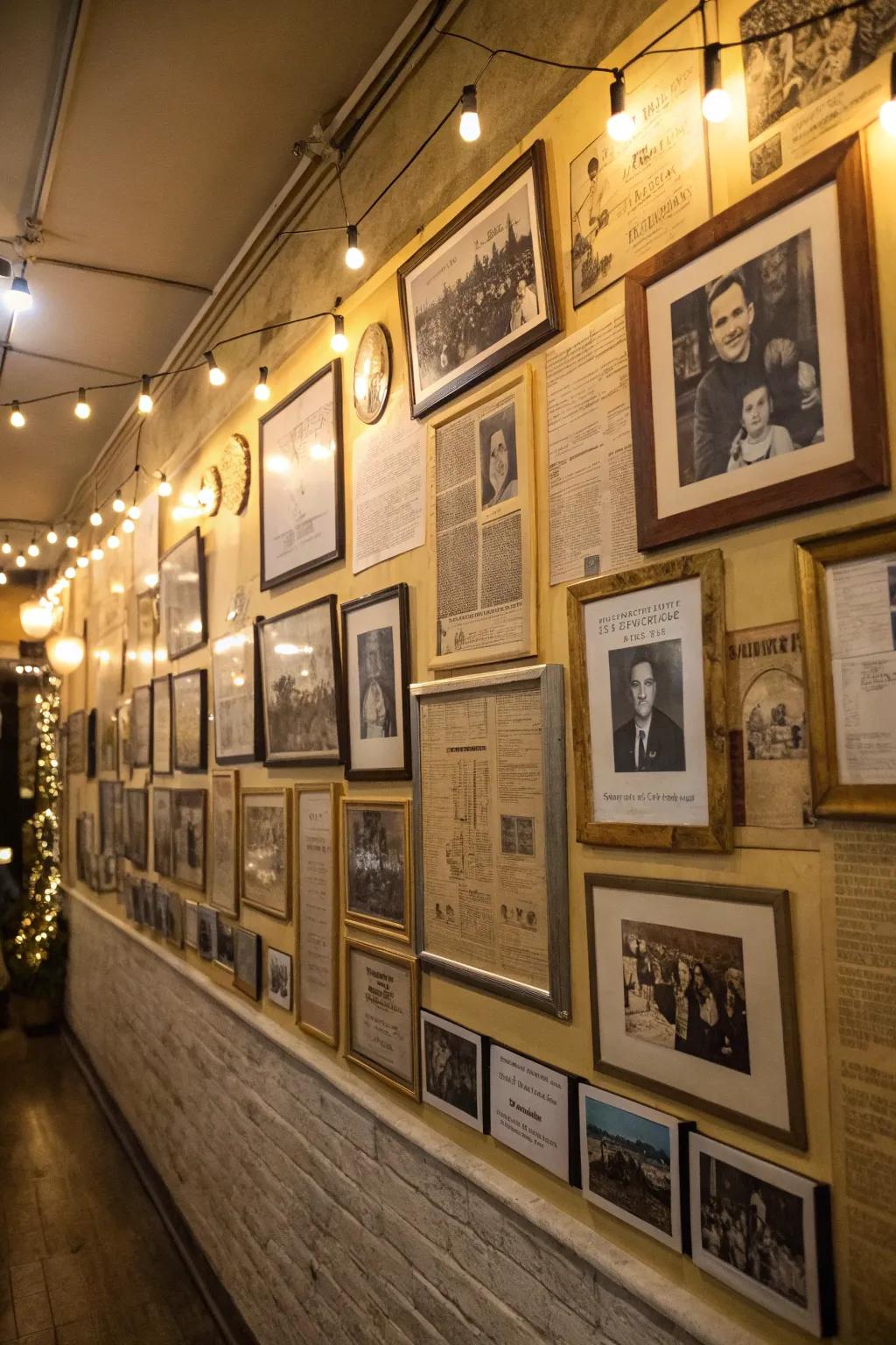 Vintage Memory Wall: A Trip Down Memory Lane