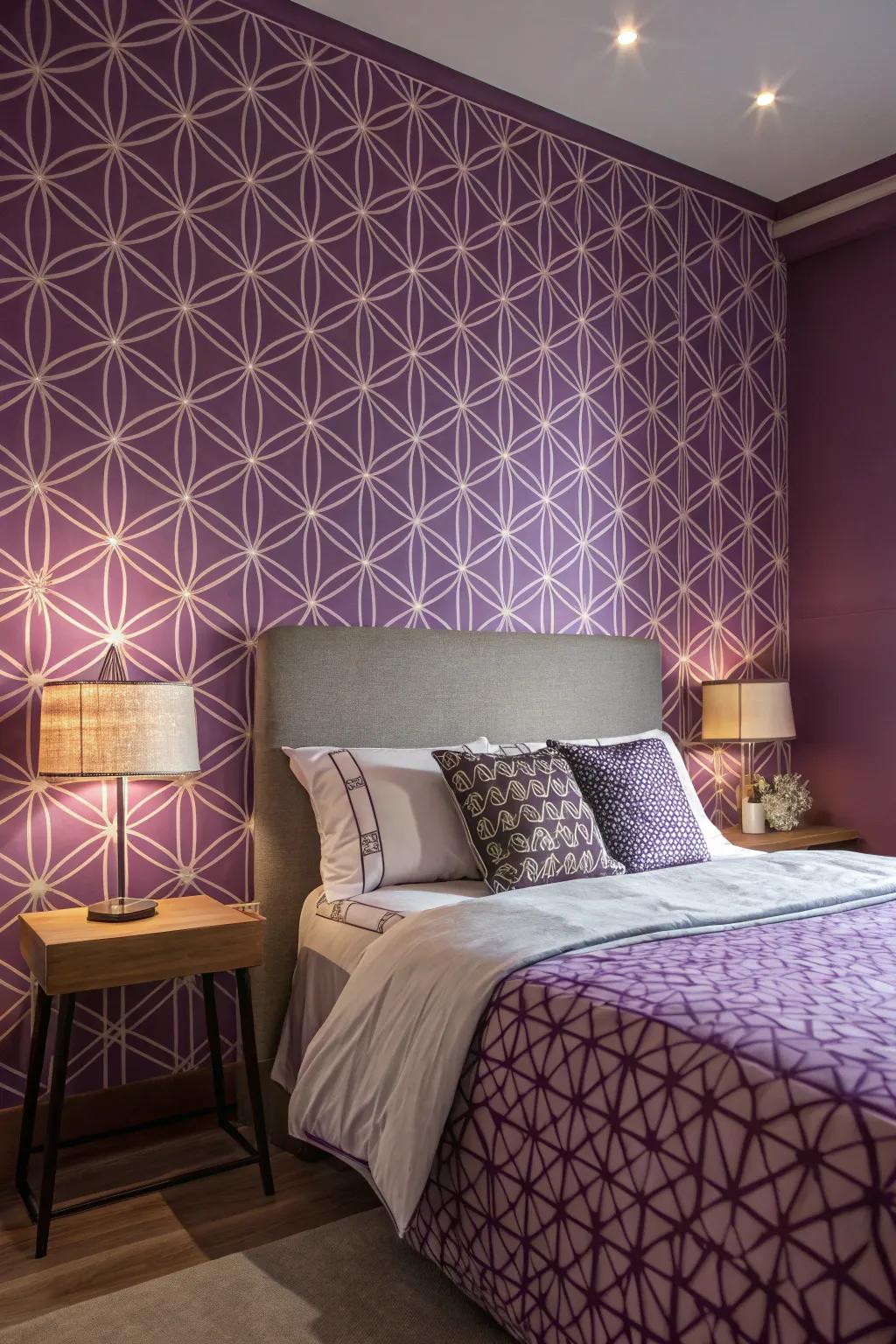 Append a contemporary spin through geometric designs.