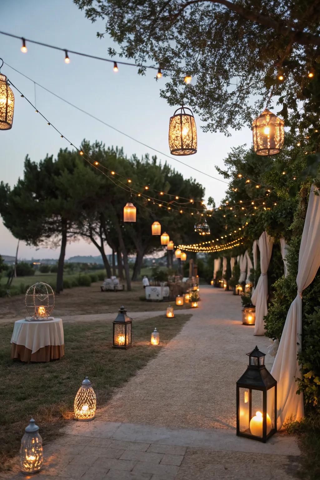 Craft an undeniably magical ambiance outdoors with beautifully crafted lanterns.