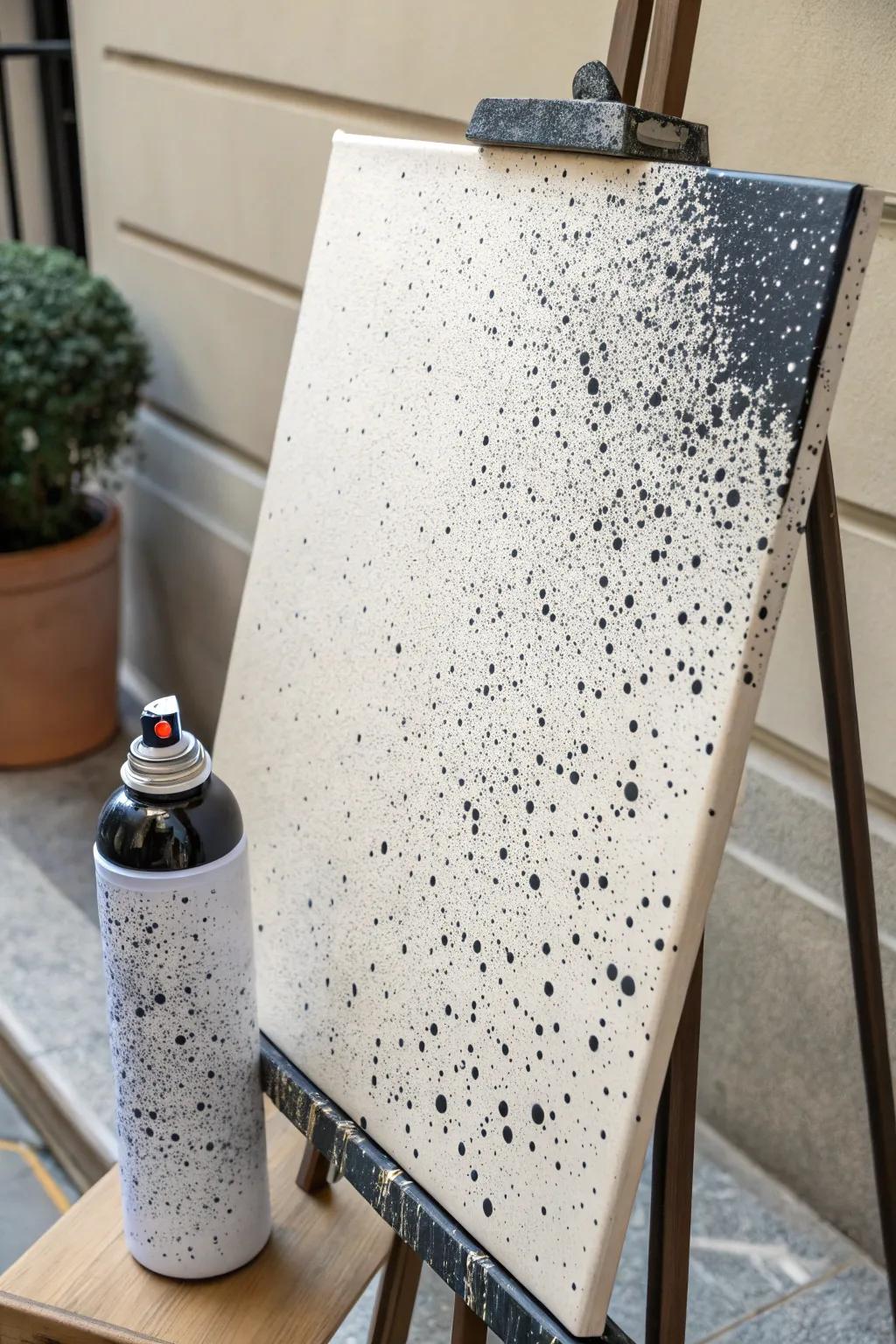 Incorporate spontaneity into your art through a mist bottle method.