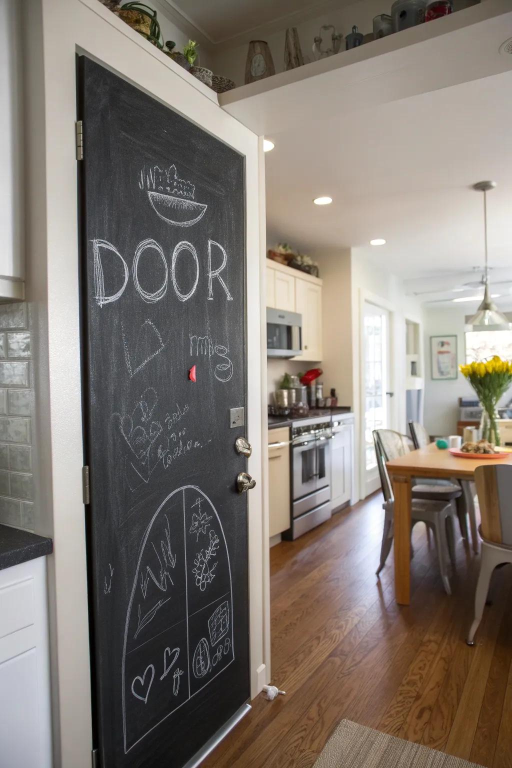 An entrance coated through slate panel offering, functioning as an innovative and practical note-taking field.