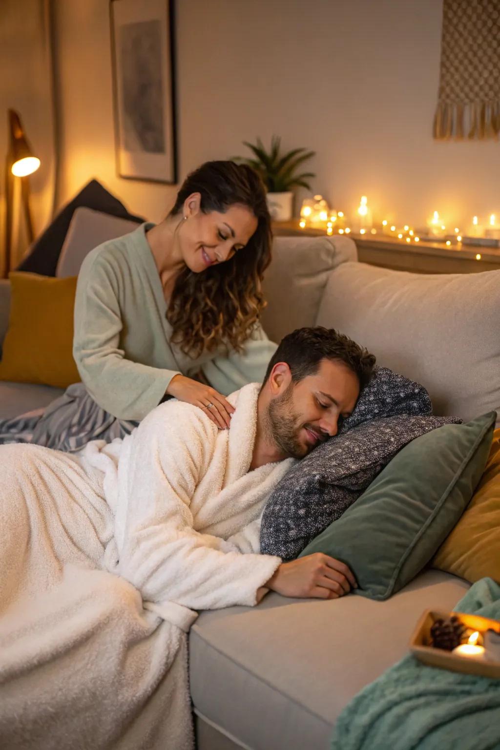 Make massage a regular custom for a deeper connection.