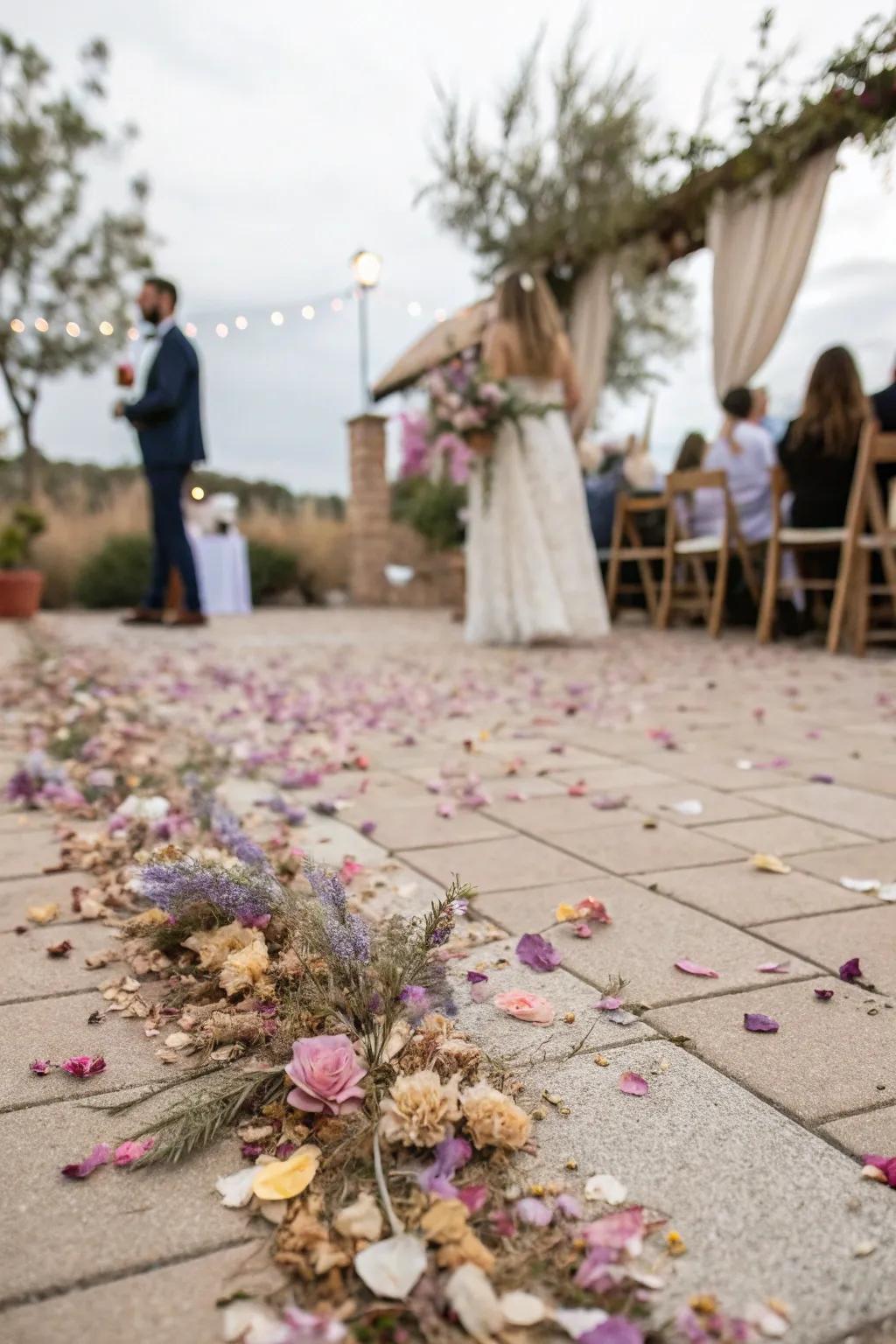 Nature-friendly flutter material injects a sustainable component within wedding celebrations.
