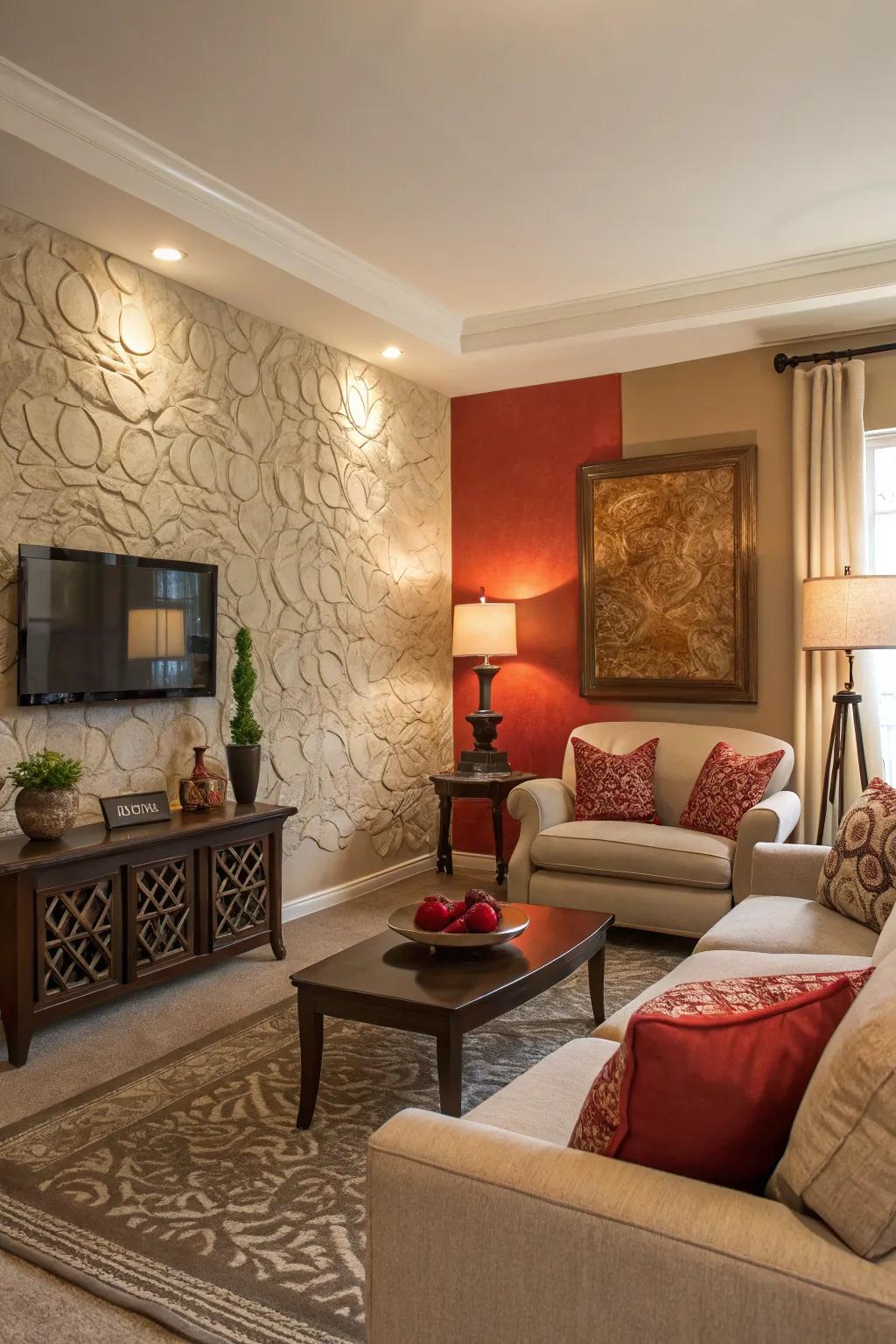 Feature walls add character and focus to a room.