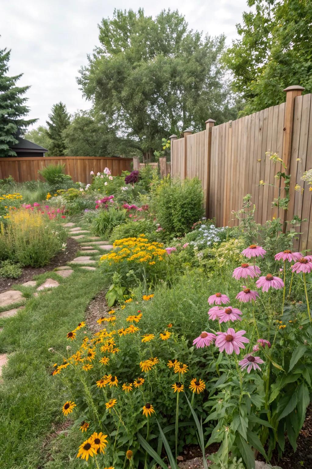 Indigenous flora establish a sustainable, undemanding garden.