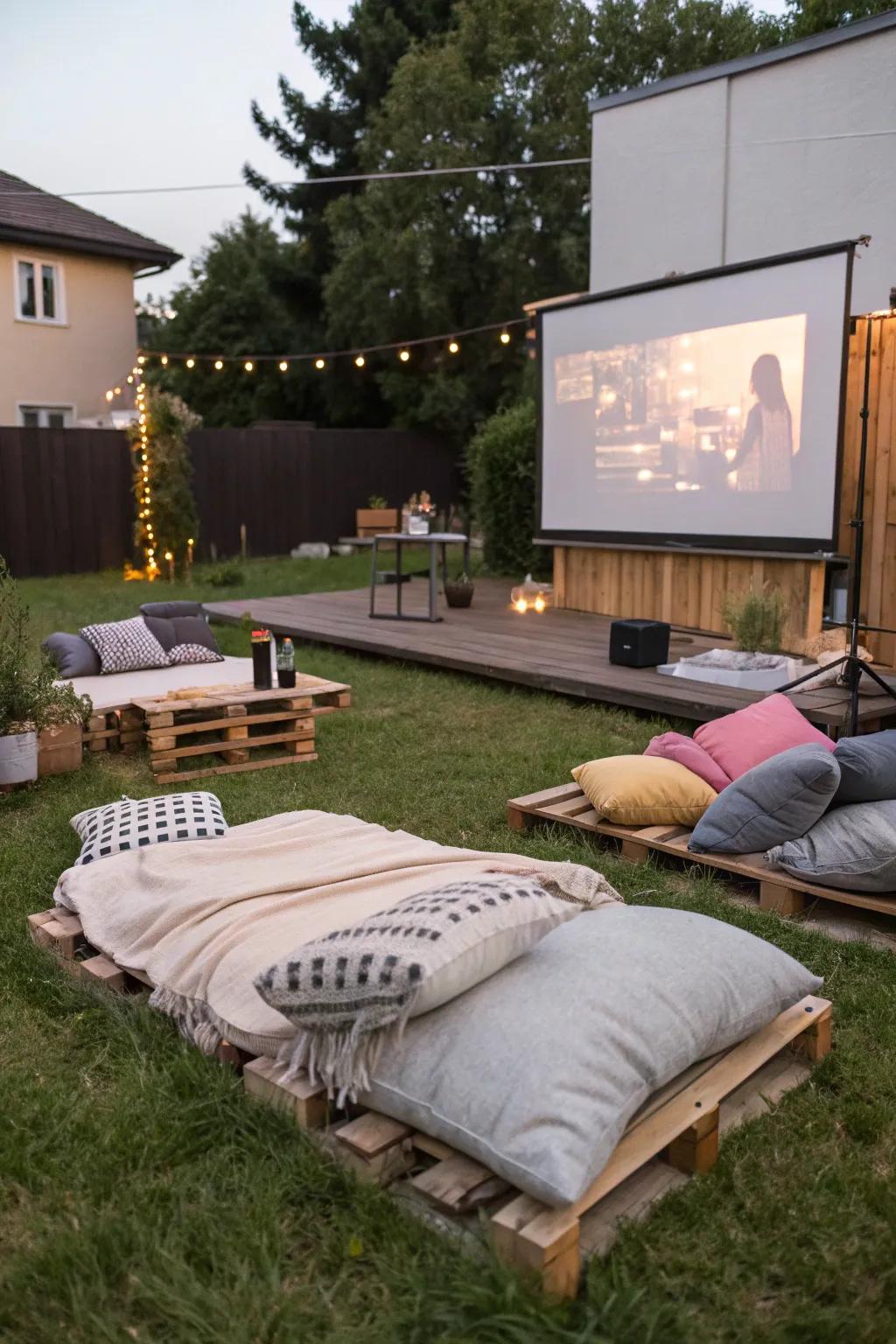 Pallet loungers extend a creative and sustainable seating resolution.