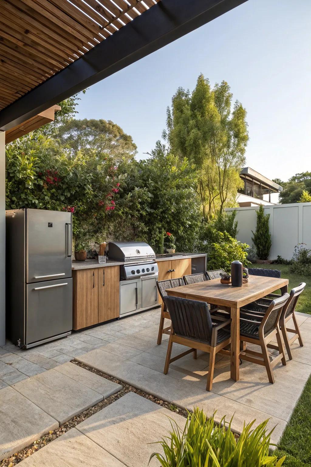 Expand your culinary horizons with an open-air kitchen.