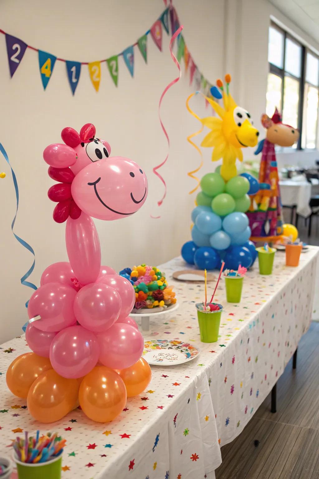 Balloon animals are playful and fun.
