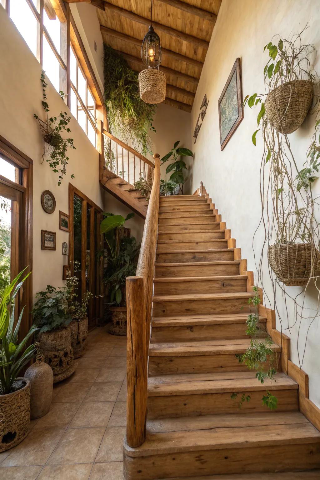 Eco-friendly elegance with sustainable material stair rails.