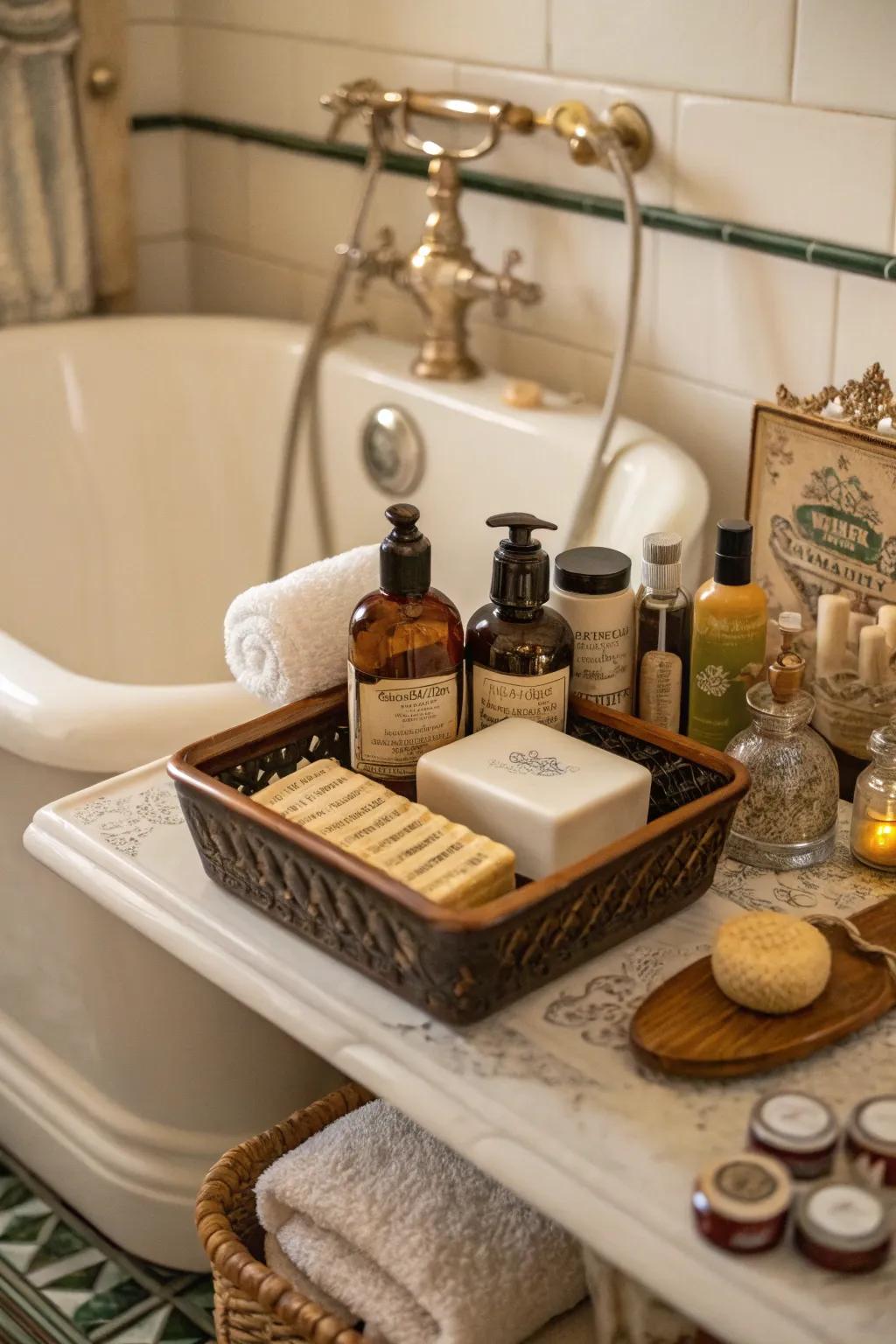Embrace vintage charm with a curated collection of classic bath articles.