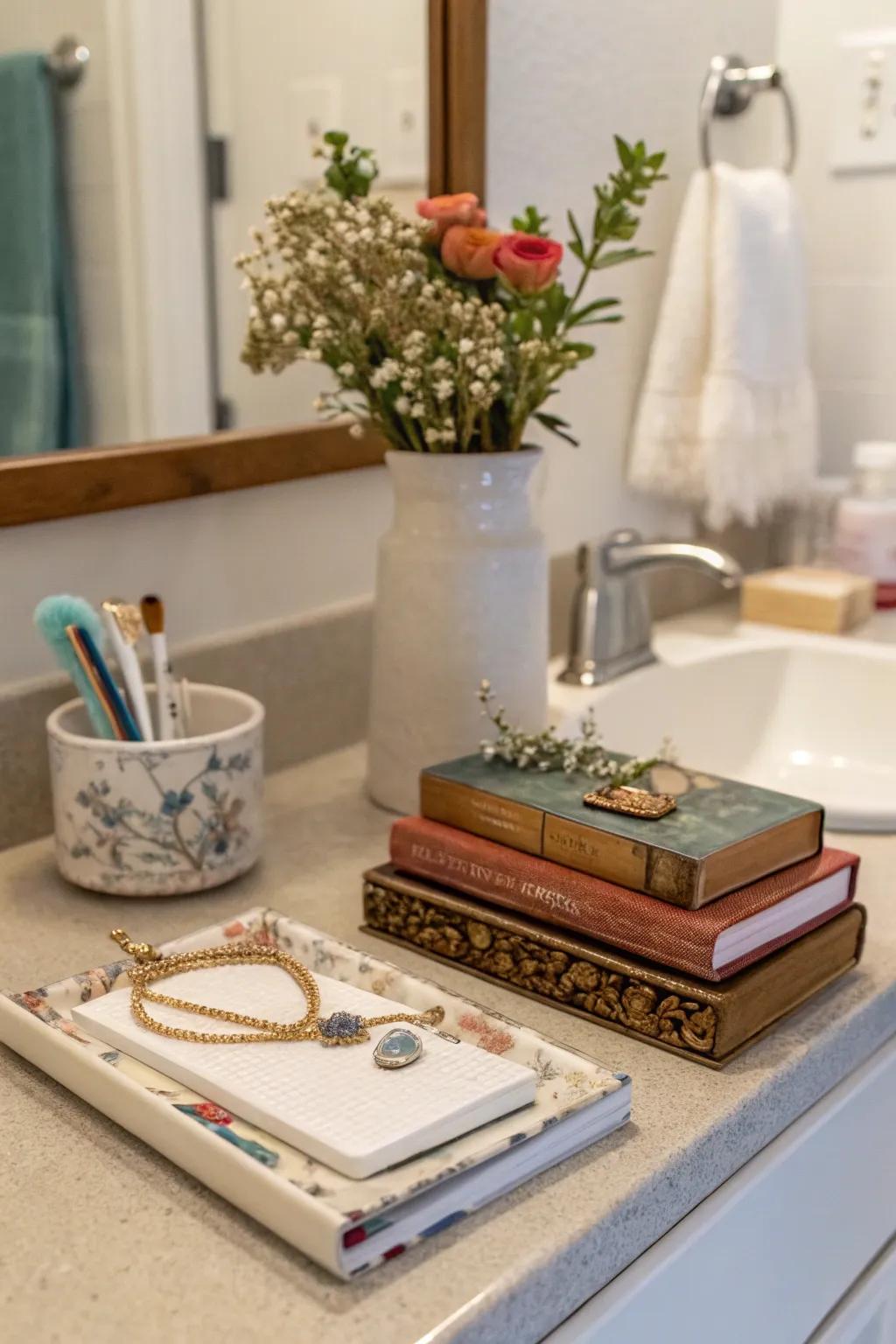 Add personal touches to your restroom for a unique space.