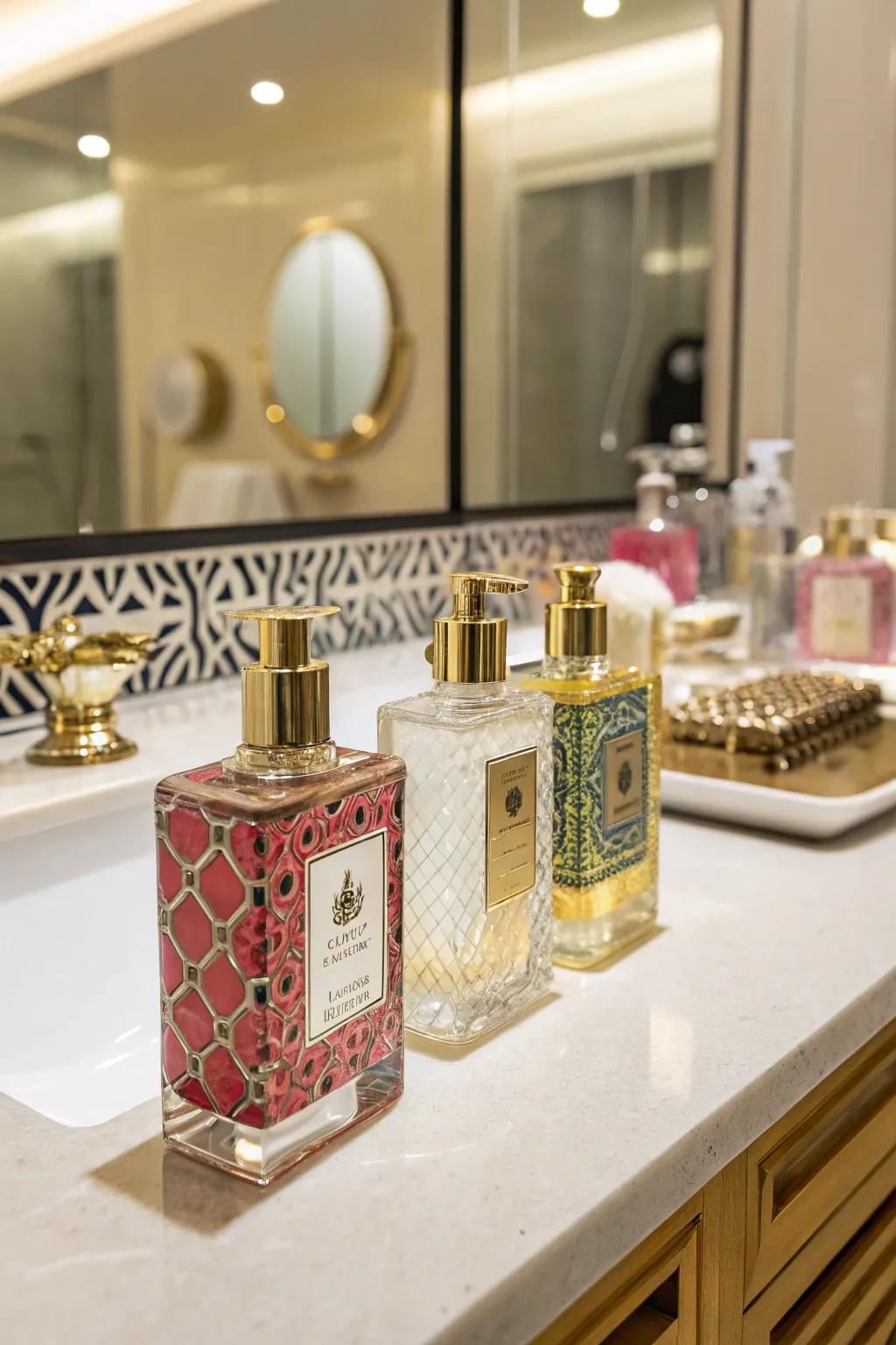 A fragrance spot introduces a personal and luxurious touch.