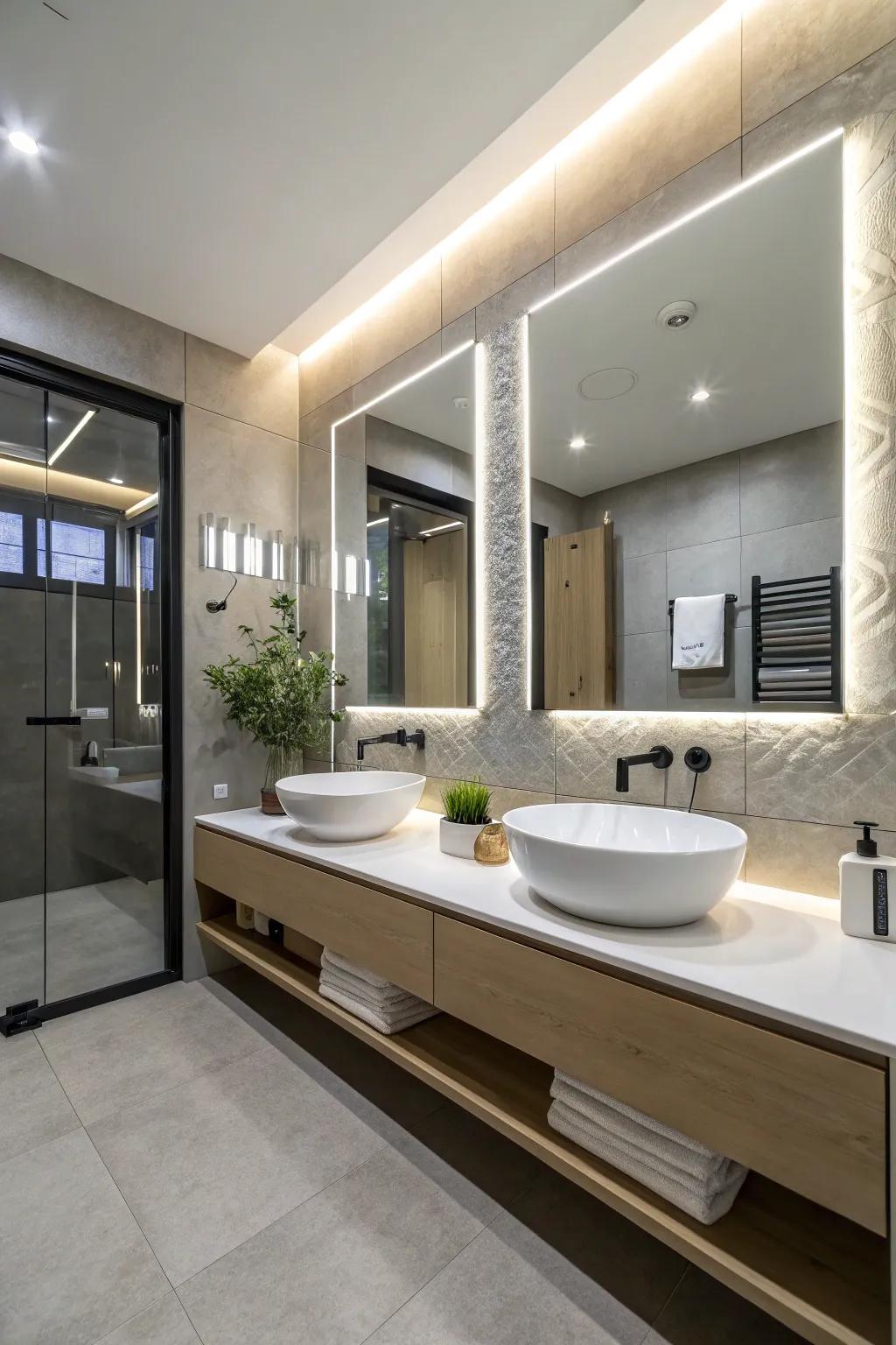 LED lighting provides sustainable, efficient illumination for your bathroom.
