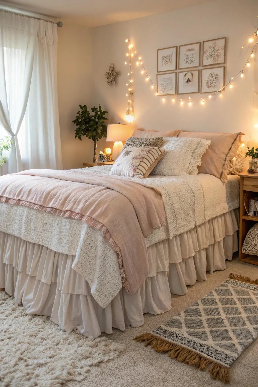 Layering enriches the depth and dimension of your bed's presentation.