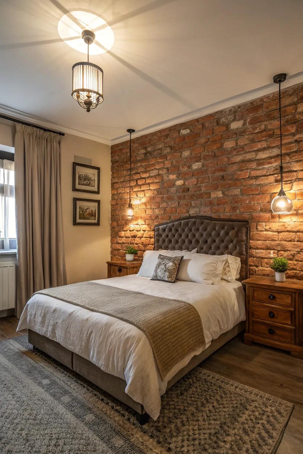 Brick walls enhance industrial allure.
