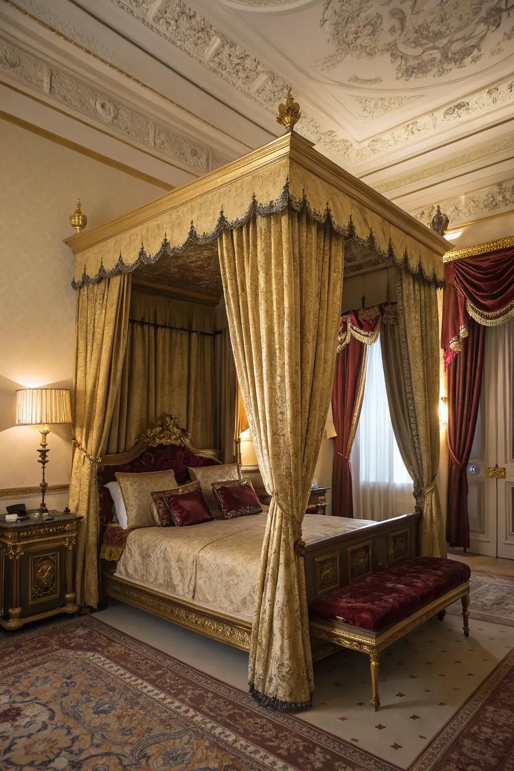 A bedroom that sparkles with a hint of brilliance.