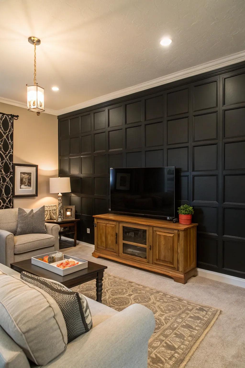 Floor-to-ceiling panels craft a seamless and grand aesthetic.