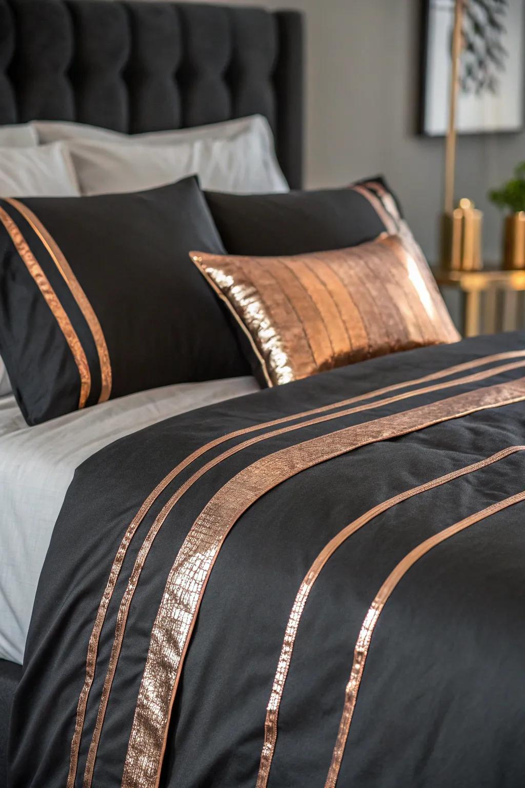 Enhancing style with metallic accents.