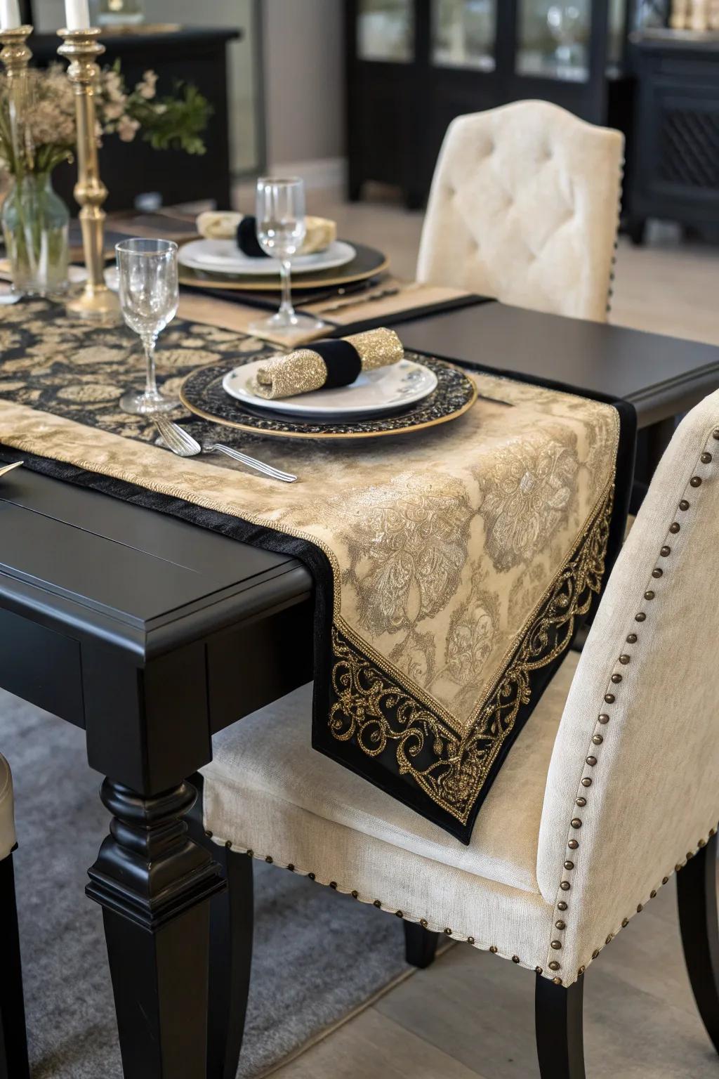 Luxurious fabrics elevate your dining experience.